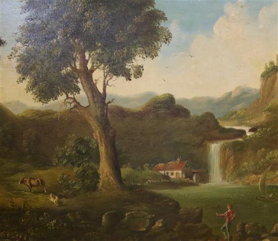 Oil on canvas, Italian landscape